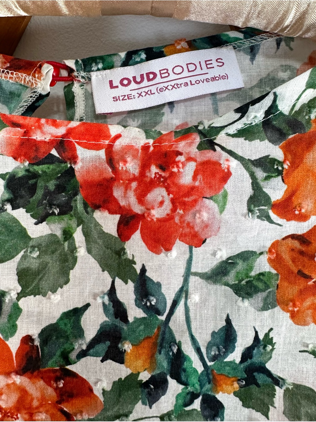 Loud Bodies Floral Cotton Swiss Dot Midi Dress - Xxl - Cottagecore — image 3 of 8